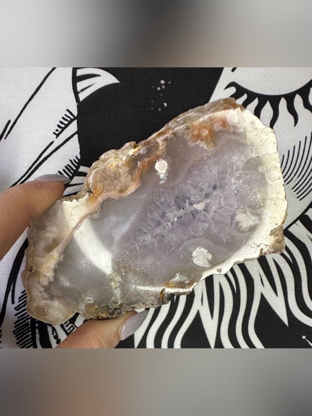 Pink Amethyst x Flower Agate Slab